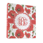 Poppies 3 Ring Binder - Full Wrap - 1" (Personalized)