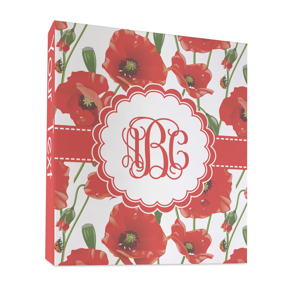 Custom Poppies 3 Ring Binder - Full Wrap - 1" (Personalized)