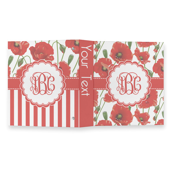 Poppies 3 Ring Binders - Full Wrap - 1" - OPEN OUTSIDE