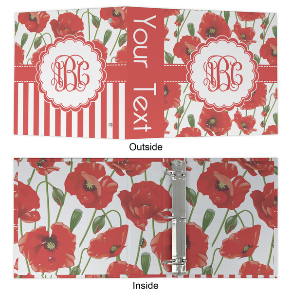 Poppies 3 Ring Binders - Full Wrap - 2" - APPROVAL