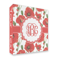 Poppies 3 Ring Binder - Full Wrap - 2" (Personalized)