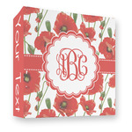 Poppies 3 Ring Binder - Full Wrap - 3" (Personalized)