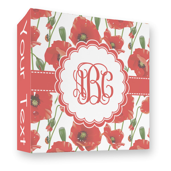 Custom Poppies 3 Ring Binder - Full Wrap - 3" (Personalized)