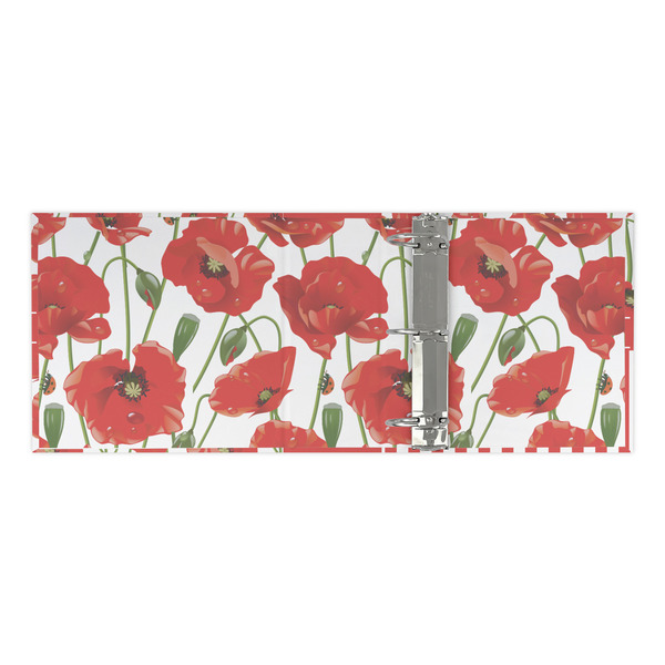 Poppies 3 Ring Binders - Full Wrap - 3" - OPEN INSIDE
