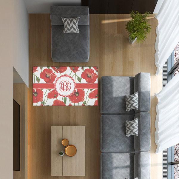 Poppies 3'x5' Indoor Area Rugs - IN CONTEXT