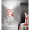 Poppies 7 inch drum lamp shade - in room