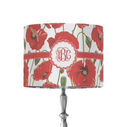 Poppies 8" Drum Lamp Shade - Fabric (Personalized)