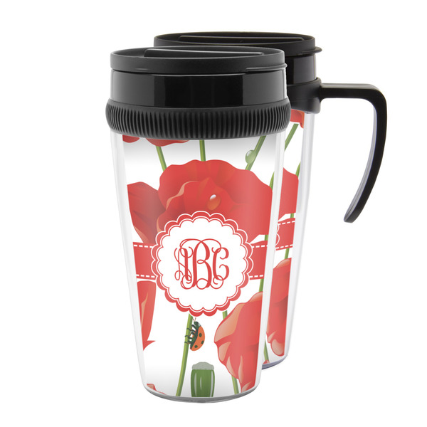 Custom Poppies Acrylic Travel Mug (Personalized)