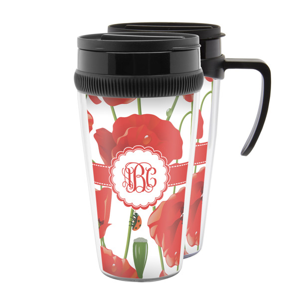 Custom Poppies Acrylic Travel Mug (Personalized)