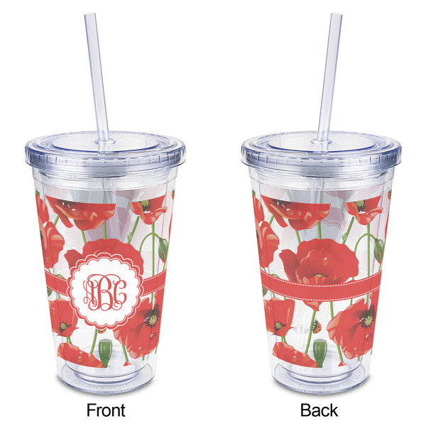 Poppies Acrylic Tumbler - Full Print - Approval