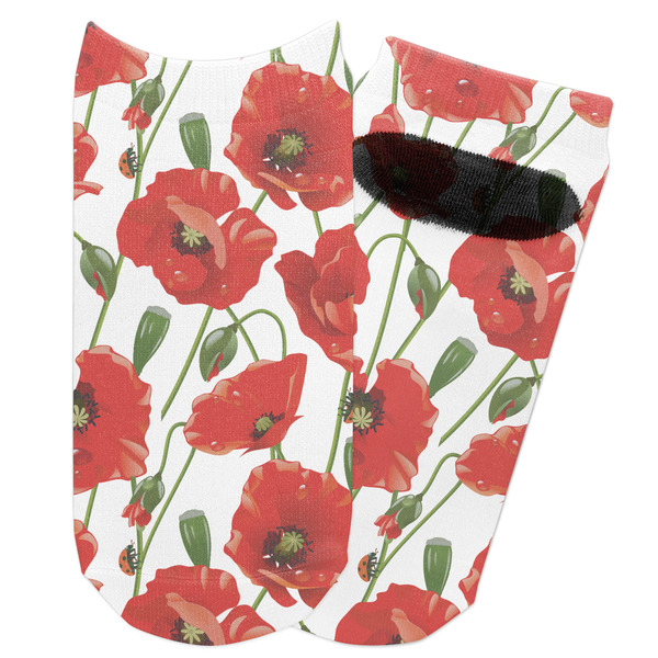 Custom Poppies Adult Ankle Socks