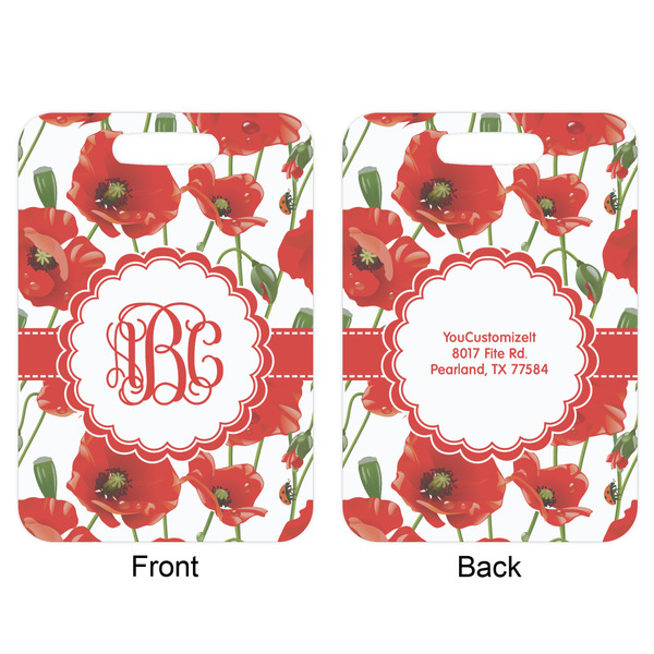 Poppies Aluminum Luggage Tag (Front + Back)