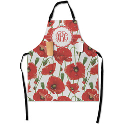 Poppies Apron With Pockets w/ Monogram