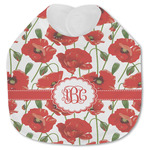 Poppies Jersey Knit Baby Bib w/ Monogram