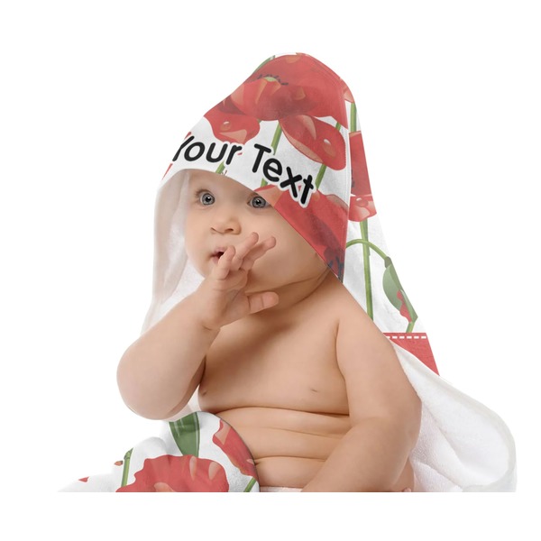 Poppies Baby Hooded Towel on Child