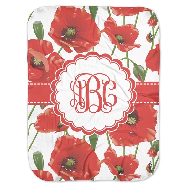 Custom Poppies Baby Swaddling Blanket (Personalized)