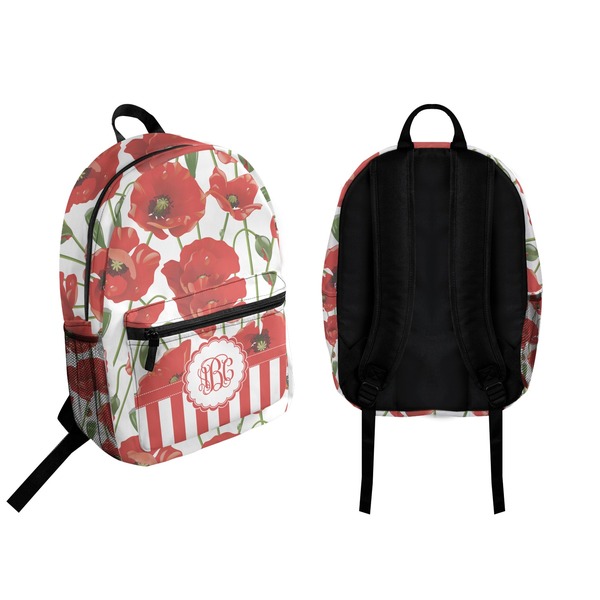 Poppies Backpack front and back - Apvl