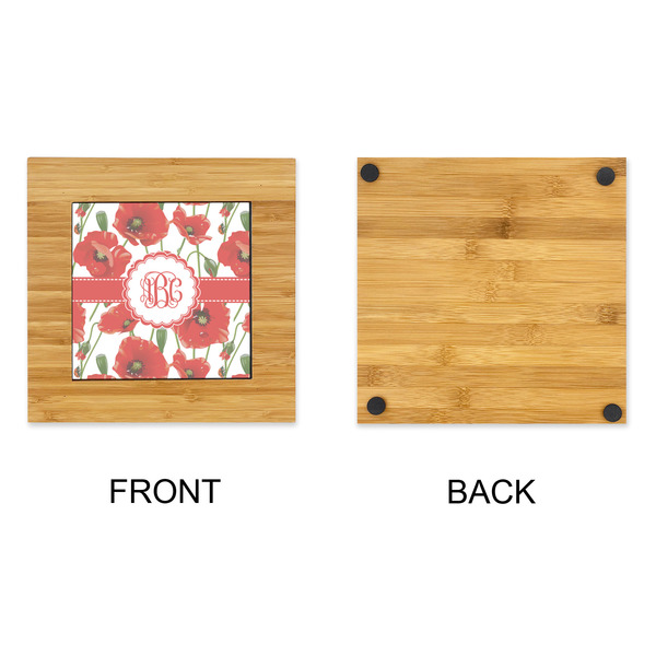 Poppies Bamboo Trivet with 6" Tile - APPROVAL