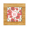 Poppies Bamboo Trivet with 6" Tile - FRONT