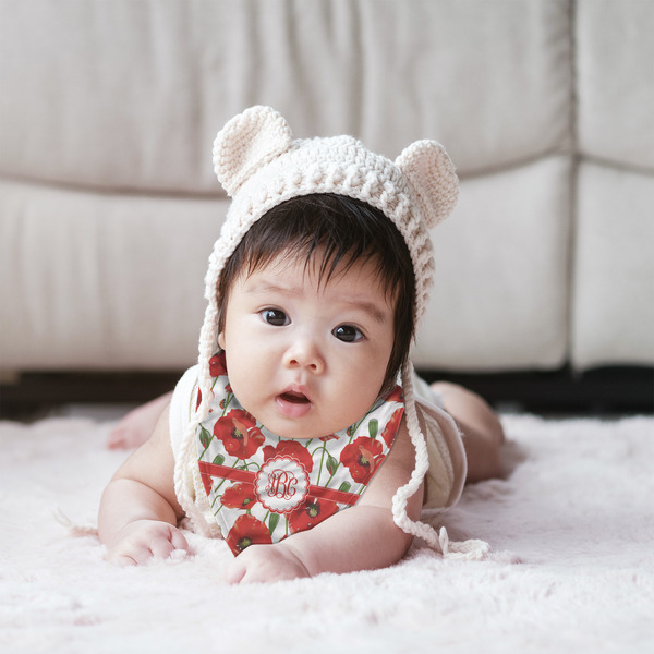 Poppies Bandana Bib - (Lifestyle 2 girl)
