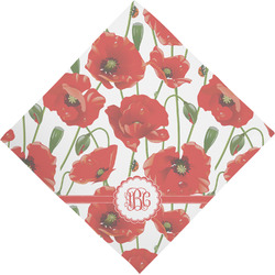 Poppies Dog Bandana Scarf w/ Monogram