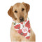 Poppies Dog Bandana Scarf w/ Monogram