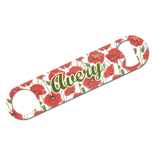 Custom Poppies Bar Bottle Opener w/ Monogram