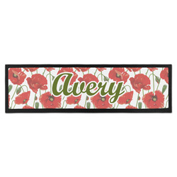 Poppies Bar Mat - Large (Personalized)