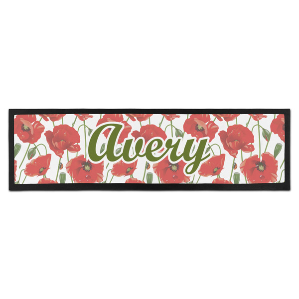 Custom Poppies Bar Mat - Large (Personalized)