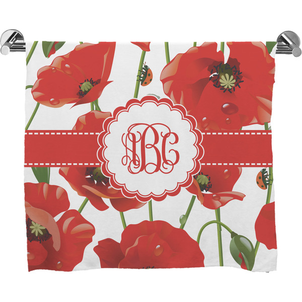 Custom Poppies Bath Towel (Personalized)