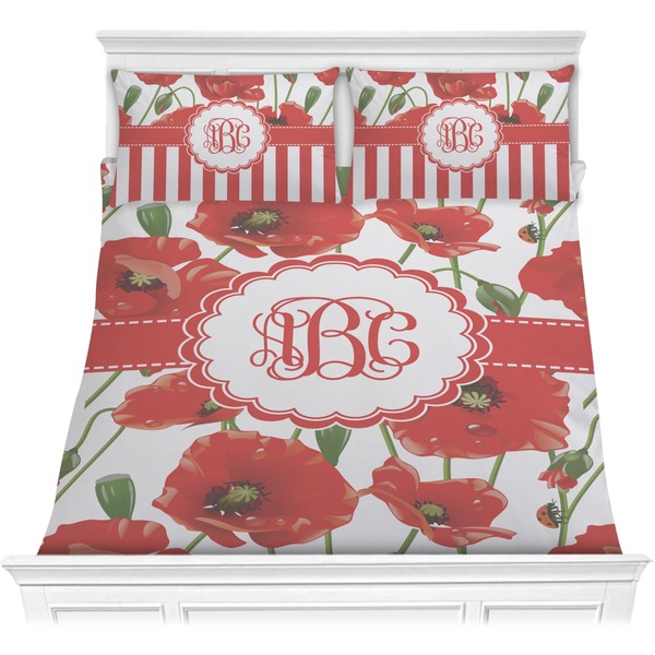 Custom Poppies Comforter Set - Full / Queen (Personalized)