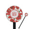 Poppies 5.5" Round Plastic Stir Sticks - Black - Single Sided (Personalized)