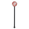 Poppies Black Plastic 5.5" Stir Stick - Round - Single Stick