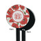 Poppies Black Plastic 5.5" Stir Stick - Single Sided - Round - Front & Back