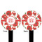 Poppies Black Plastic 6" Food Pick - Round - Double Sided - Front & Back