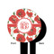 Poppies Black Plastic 6" Food Pick - Round - Single Sided - Front & Back