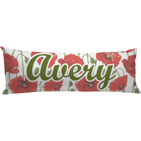 Custom Poppies Body Pillow Case (Personalized)