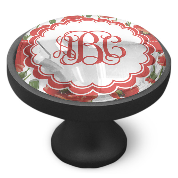 Poppies Cabinet Knob - Black - Side