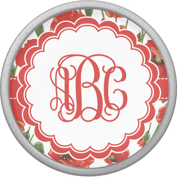 Poppies Cabinet Knob - Nickel - Front