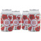 Poppies Can Cooler (12 oz) - Set of 4 w/ Monogram