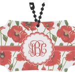 Poppies Rear View Mirror Ornament (Personalized)