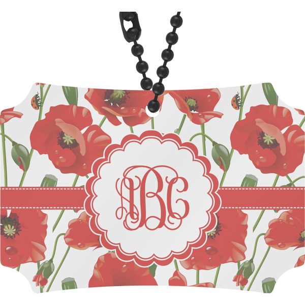 Custom Poppies Rear View Mirror Ornament (Personalized)