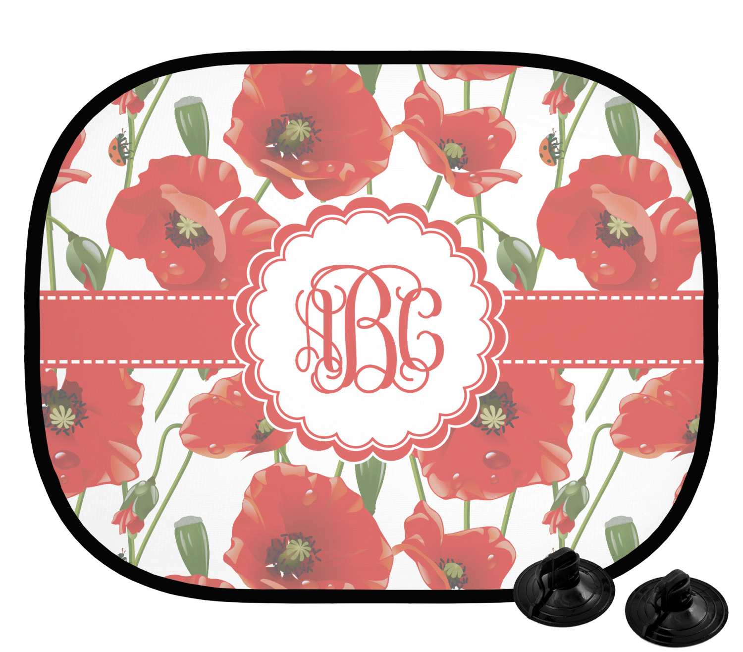 Custom Poppies Car Side Window Sun Shade (Personalized) YouCustomizeIt