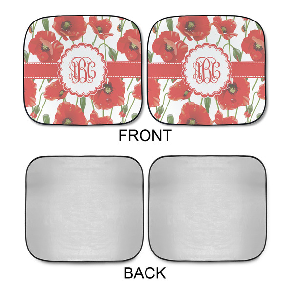 Poppies Car Sun Shades - APPROVAL