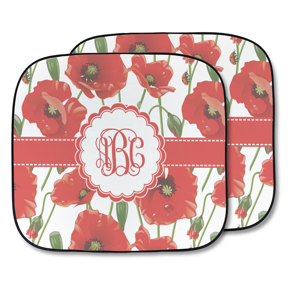 Custom Poppies Car Sun Shade - Two Piece (Personalized)
