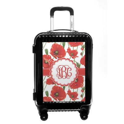 Poppies Carry On Hard Shell Suitcase (Personalized)