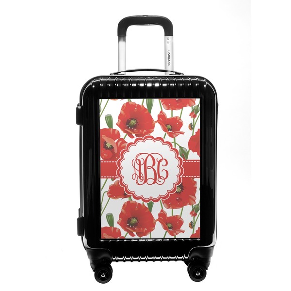 Custom Poppies Carry On Hard Shell Suitcase (Personalized)