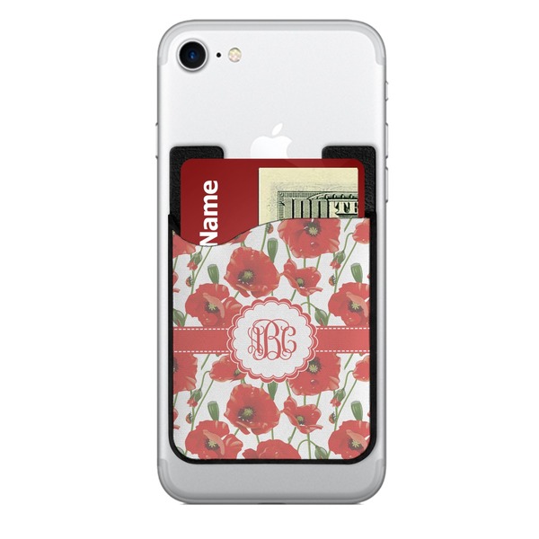 Custom Poppies 2-in-1 Cell Phone Credit Card Holder & Screen Cleaner (Personalized)