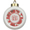 Poppies Ceramic Ball Ornament (Personalized)