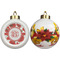 Poppies Ceramic Christmas Ornament - Poinsettias (APPROVAL)